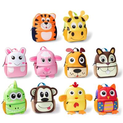 Cute Shoulder Bag for Child Student Tiger/Giraffe/Rabbit/Goat/Dog/Squirrel-Dinosaur/Monkey/Chicken-Owl Shaped Schoolbag