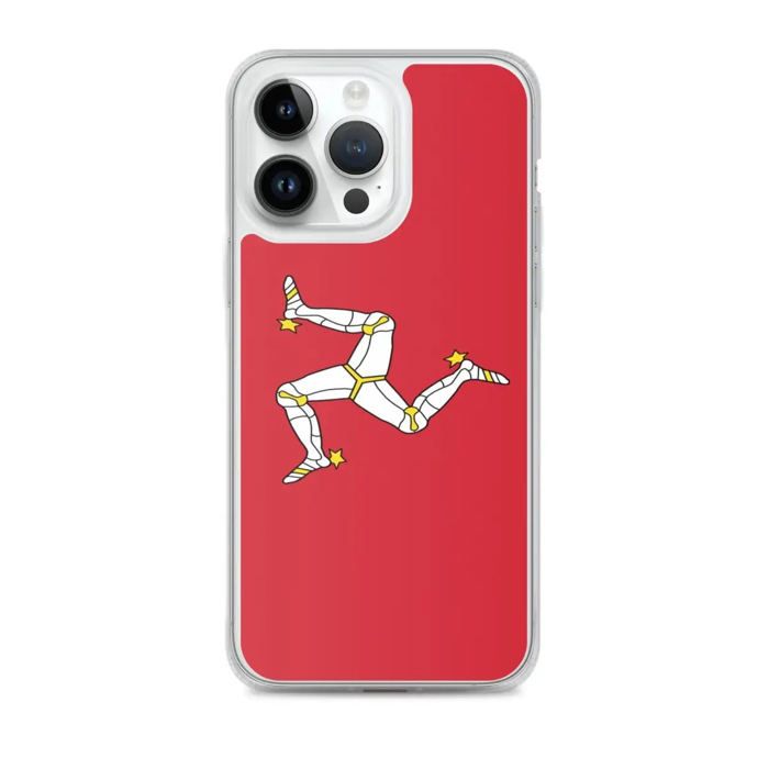 Coque iPhone - iPhone 14 Pro Max - Drapeau île de Man - Souple - Flerfarget - TPU gjennomsiktig