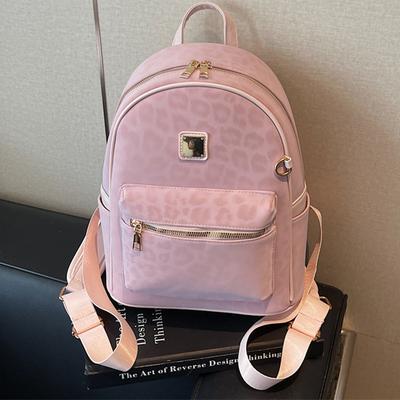 Autumn New Simple Backpack Women's Large Capacity Niche Leopard Print Casual Backpack Travel Backpack