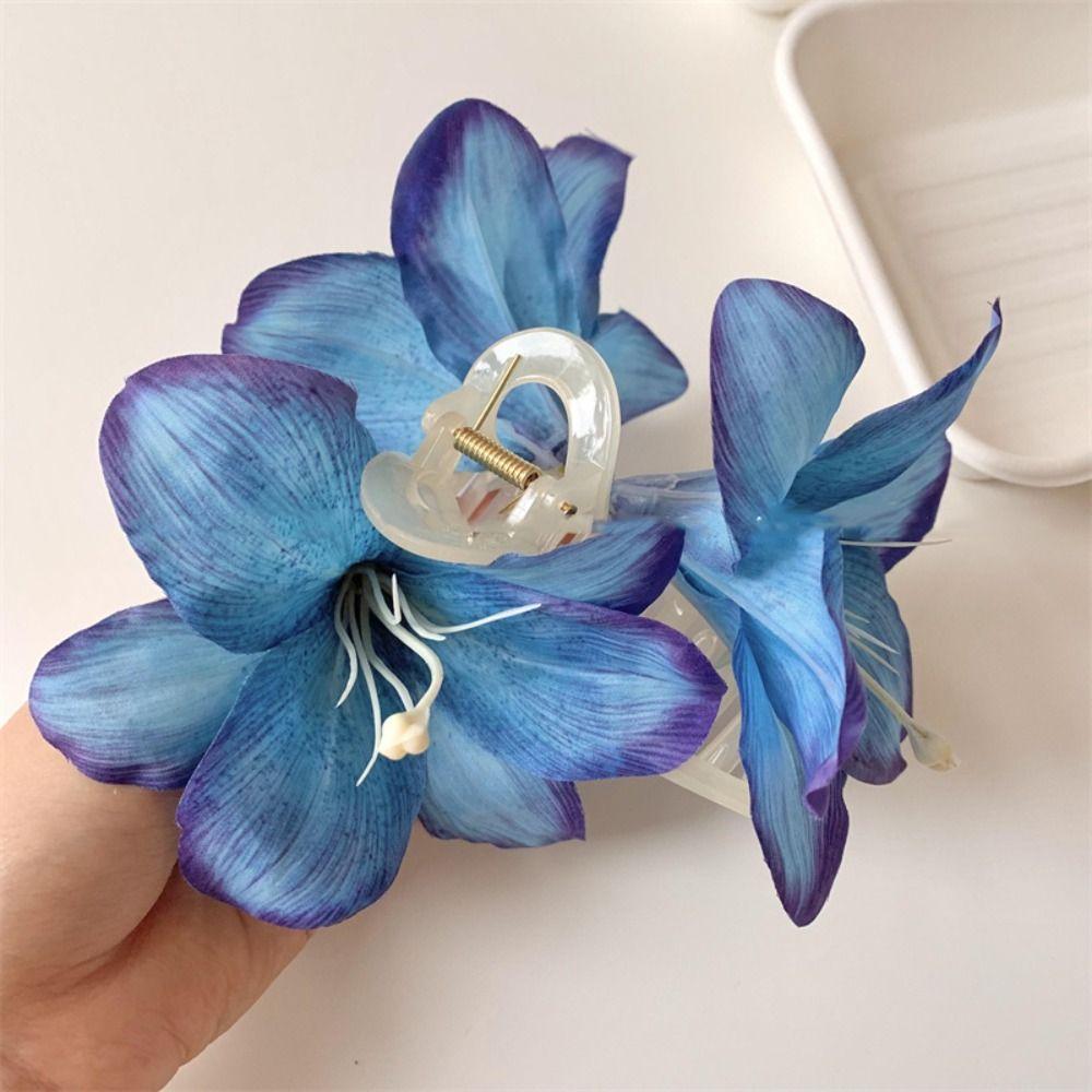Ponytail Clip Calla Hair Clip Bohemia Barrettes Big Hair Claw Lilium Flower Hair Claw  Daily