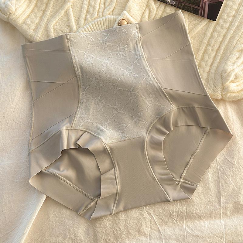 Ladies Spring and Autumn New Cross Abdominal High Waist Hip Breathable Briefs