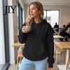Casual Pullover Top Women Hoodie with Pet Pouch, Solid Color Hooded Sweatshirt Kangaroo Cat Pouch Pocket Pocket, for Carrying Small Dogs Cats