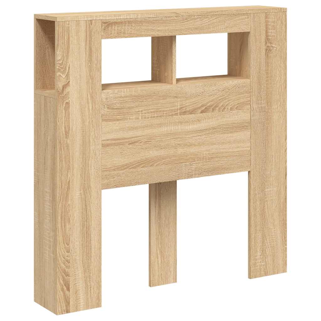 Vidaxl Testata del Letto con LED, Rovere Sonoma, 100X18,5X103,5 Cm