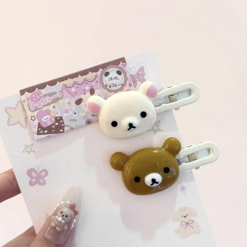 Süßes Bären-Haarnadel-Set, Preppy Kopfschmuck Kunststoff-Haaraccessoires,