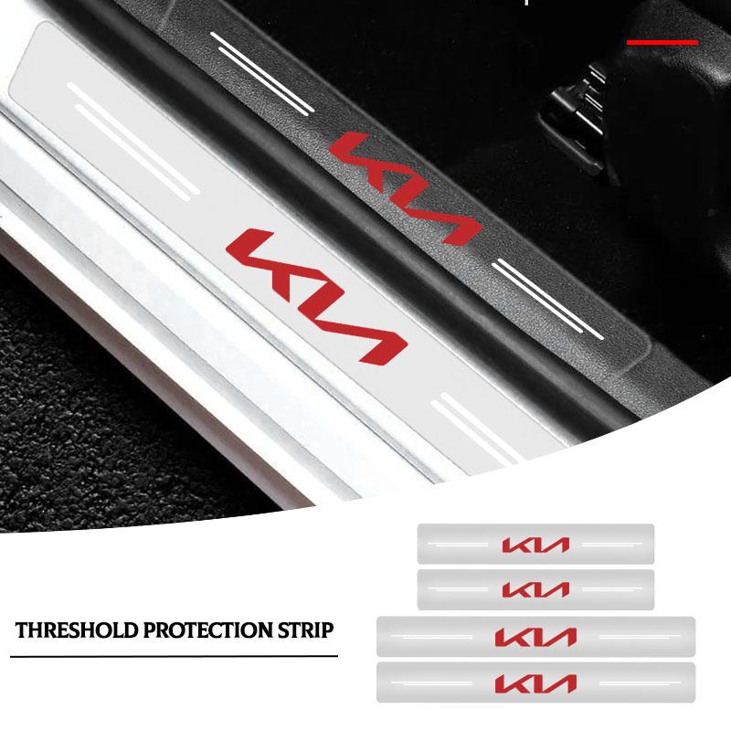 Araba Eşik Koruyucu Şeffaf Dekoratif Rozet Çıkartması KIA Ceed Sportage Rio K5 Optima Cerato Proceed Venga Sedona Forte İçin