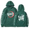 Demon Slayer Hoodies Men Letter Graphic Printed Sweatshirts Women Casual Harajuku Streetwear Hooded Pullover Sudaderas