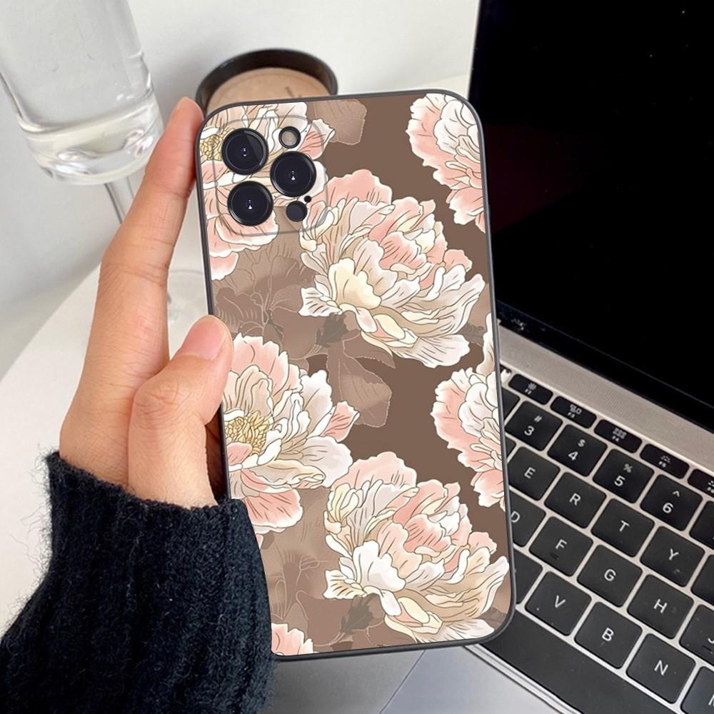 Beautiful Gold Rose Phone Case Silicone Soft For Iphone 16 15 14 13 12 11 Pro Mini XS MAX Plus X Cover