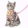 Cat Harness and Leash Set for Walking Escape Proof Adjustable Kitten Harness Breathable Mesh with Reflective Strips Lightweight Pet Vest for Cat