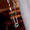 Natural Jade Gourd S925 Sterling Silver Necklace