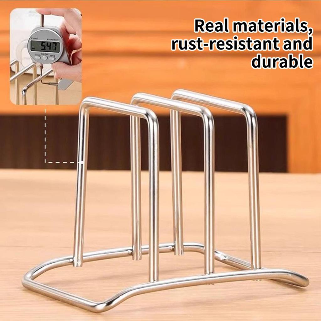 Cutting Board Holder Stainless Steel Kitchen Gadget Pot Lid Organizer for Cabinet for Countertops Counter Pantry Cupboard Dishes