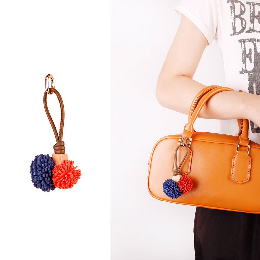 Zhang Yuanying Bayberry Ball Charm - Handmade Woven Bag and Shoe Ornament Keychain