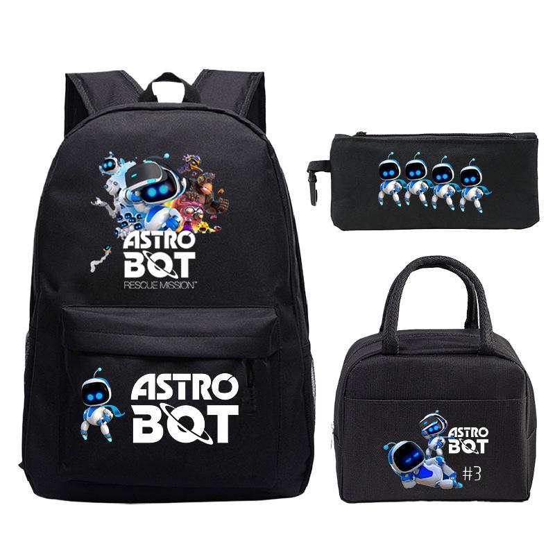 Neues Astro Bot Spiel Merchandise Druck Grund- und Sekundarschule Schultasche Außenhandel Freizeit Kinder Federmäppchen Lunchtasche