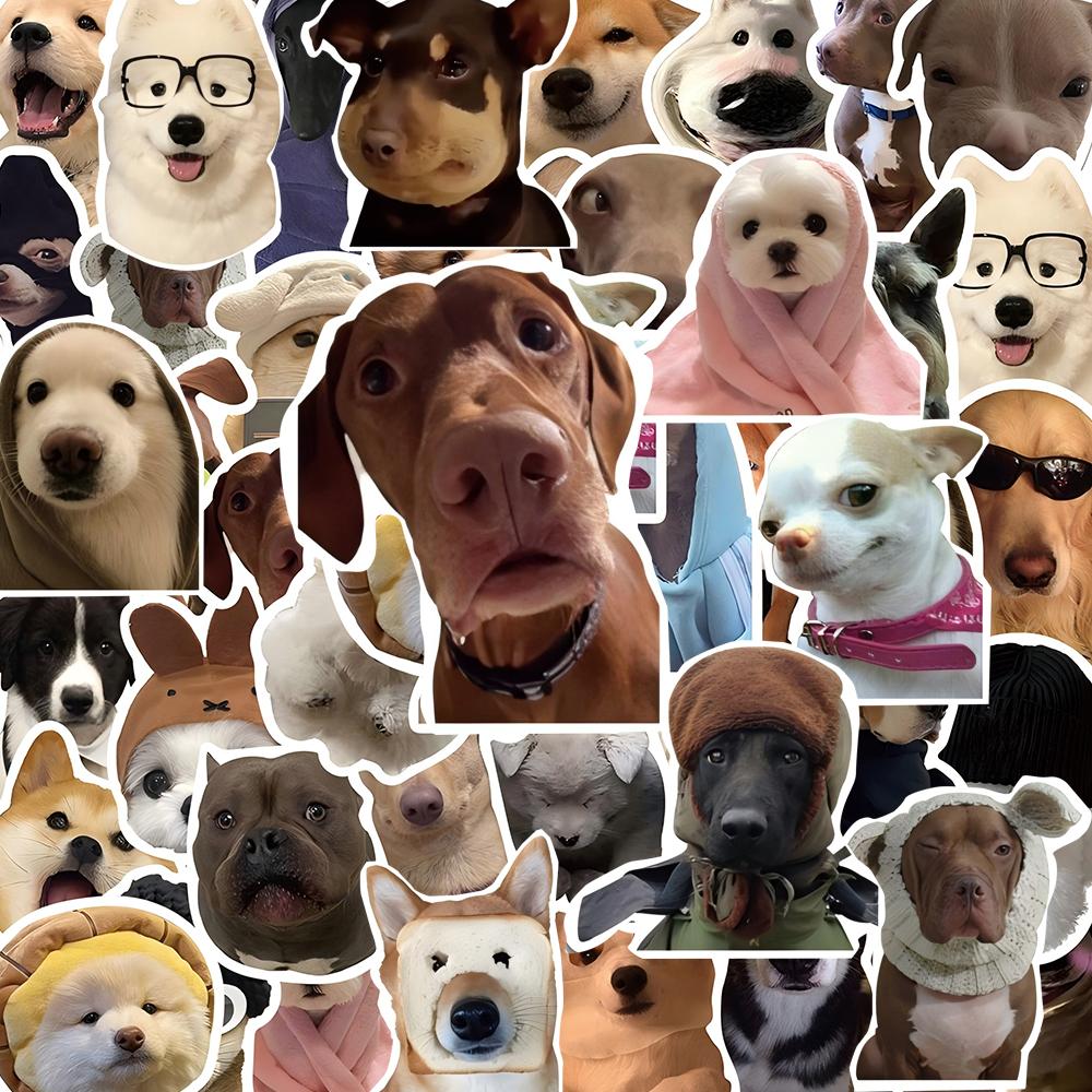 10/30/50pcs Kawaii Cute Cartoon Dog Meme Stickers Funny Graffiti Decals Waterproof DIY Phone Skateboard Luggage Sticker Packing