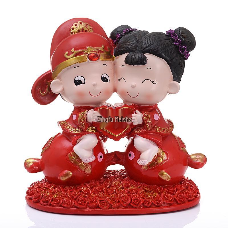 Sailing Love Couple Doll Set: Wedding Gift Figurines - Resin Crafts for Home Celebration Ornaments