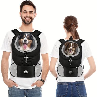 Hund Schulterträger Rucksäcke Bequemer Hunde Frontrucksack Haustier Welpen Tragetaschen für Radfahren Wandern Camping Hundetransporttasche