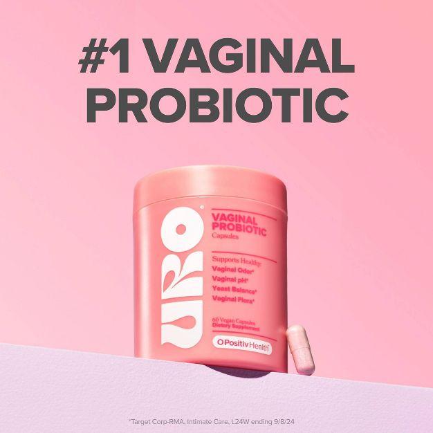 Probióticos Vaginales O Positiv URO para Mujeres Equilibrio del pH con Prebióticos y Lactobacillus – Promueve un Olor y Flora Vaginal Saludables, 60 Unidades (Paquete de 1)