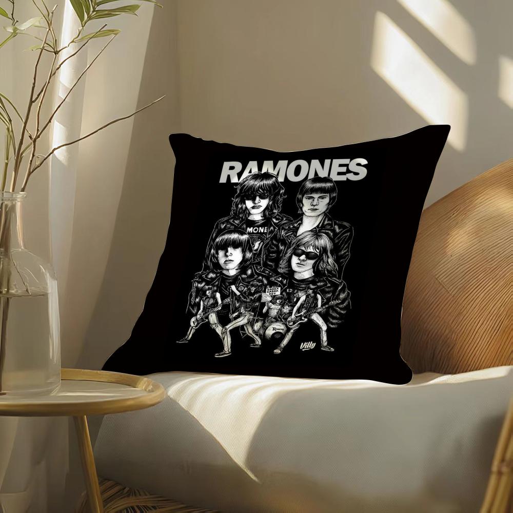 Rock RRamones Pillow Case Pattern Printed Pillowcase for Living Room Sofa Cushion Cover Bedroom Decor