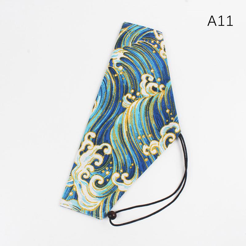 Portable Tableware Bag Japanese Printing Reusable Drink Straw Chopstick Cutlery Pouch Drawstring Bag Cutlery Bag For Spoon Fork