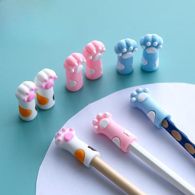 Potlooddop Cartoon Potloodhoes Driehoekig Zeshoekig Dikke Schacht Gat Pen Siliconen Beschermhoes voor Kinderen Universele Potloodhoes