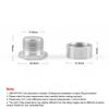 M18X1.5 Oxygen Sensor Stainless Steel Bung Plug Nut Stepped Mounting Cap Kit Plug Nut Plug Wideband Nut Fitting Weld Bungs