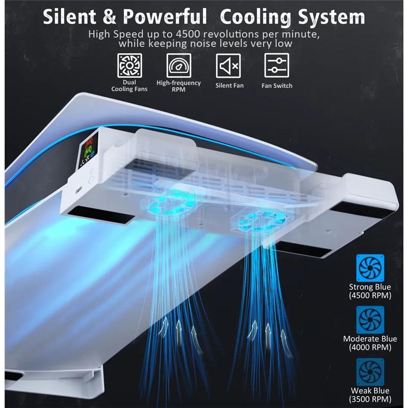 OIVO for PS5 Console Horizontal Cooling Stand PS5 Base Holder PS5 Controller Charger for Playstation 5 Disc & Digital Editions