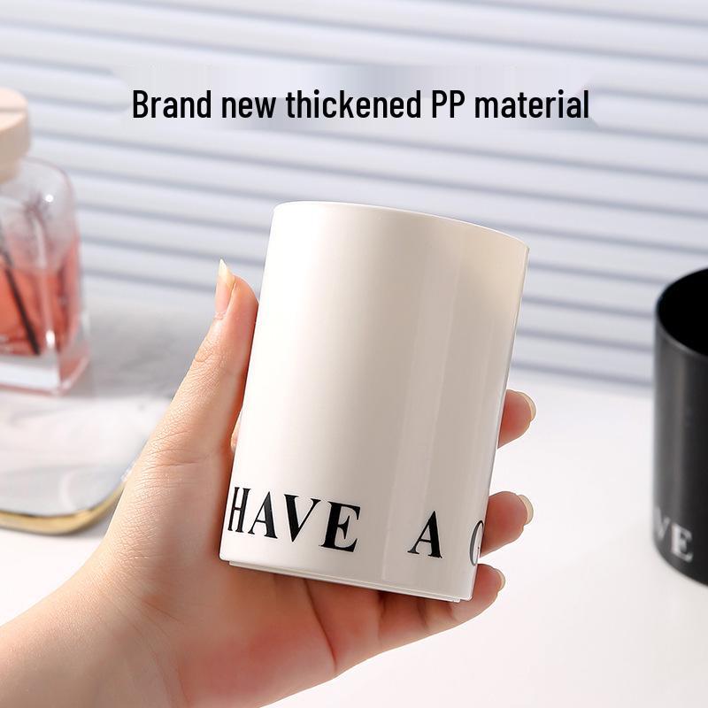 Stylish PP Toothbrush & Mouthwash Cup Set for Couples