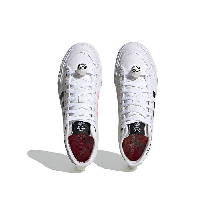 André Saraiva x adidas Nizza High RF Love Union Herren Sneaker Weiß Wolkenweiß Core-Schwarz HQ6861