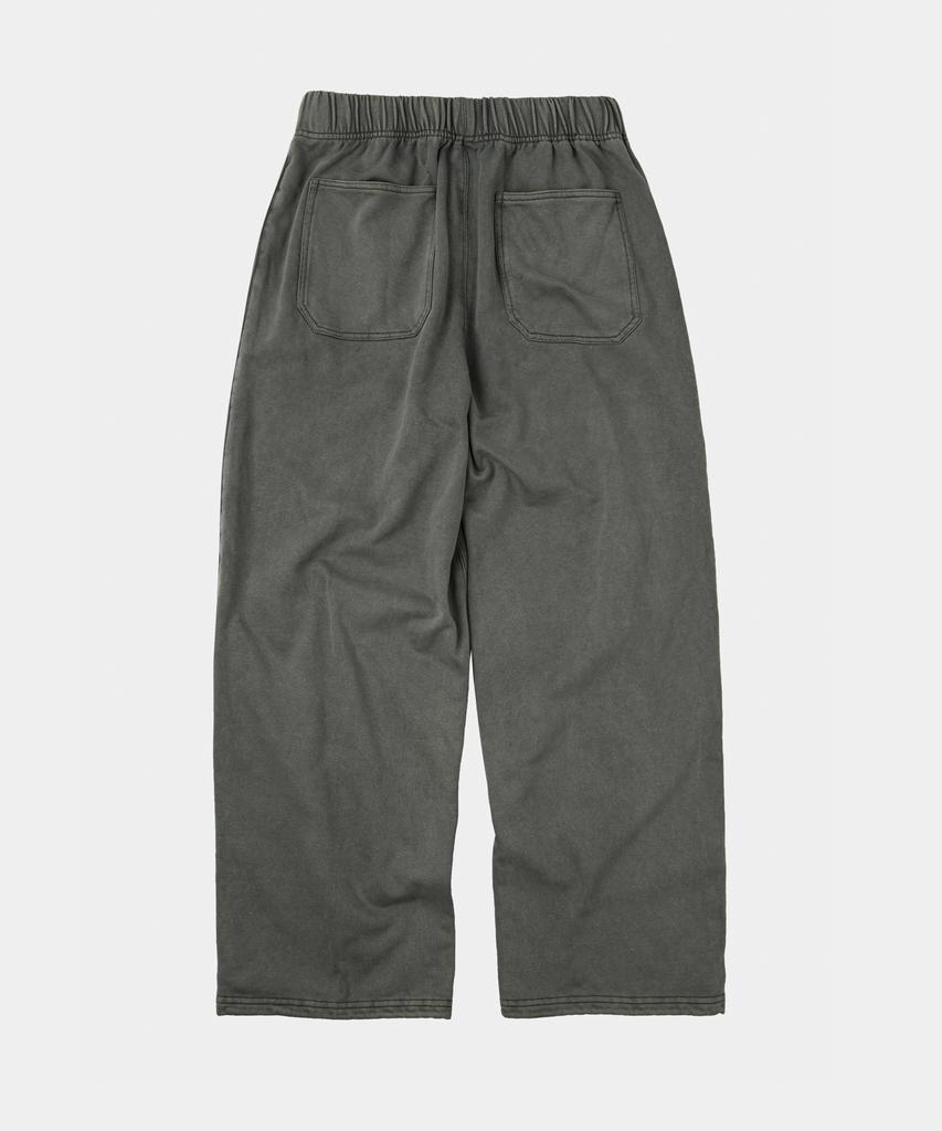 LETTERCOMO Heavy Cotton Garment Piping Wide Sweatpants Khaki Grey