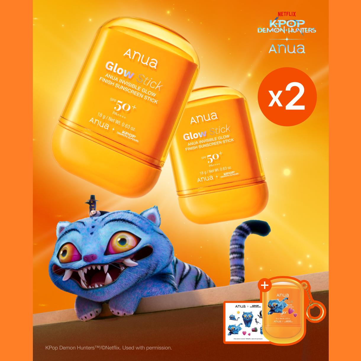 ANUA Zero Cast Daily Glow Finish Sun Stick SPF50+ PA++++ 1+1 KPOP DEMON HUNTERS Limited Edition