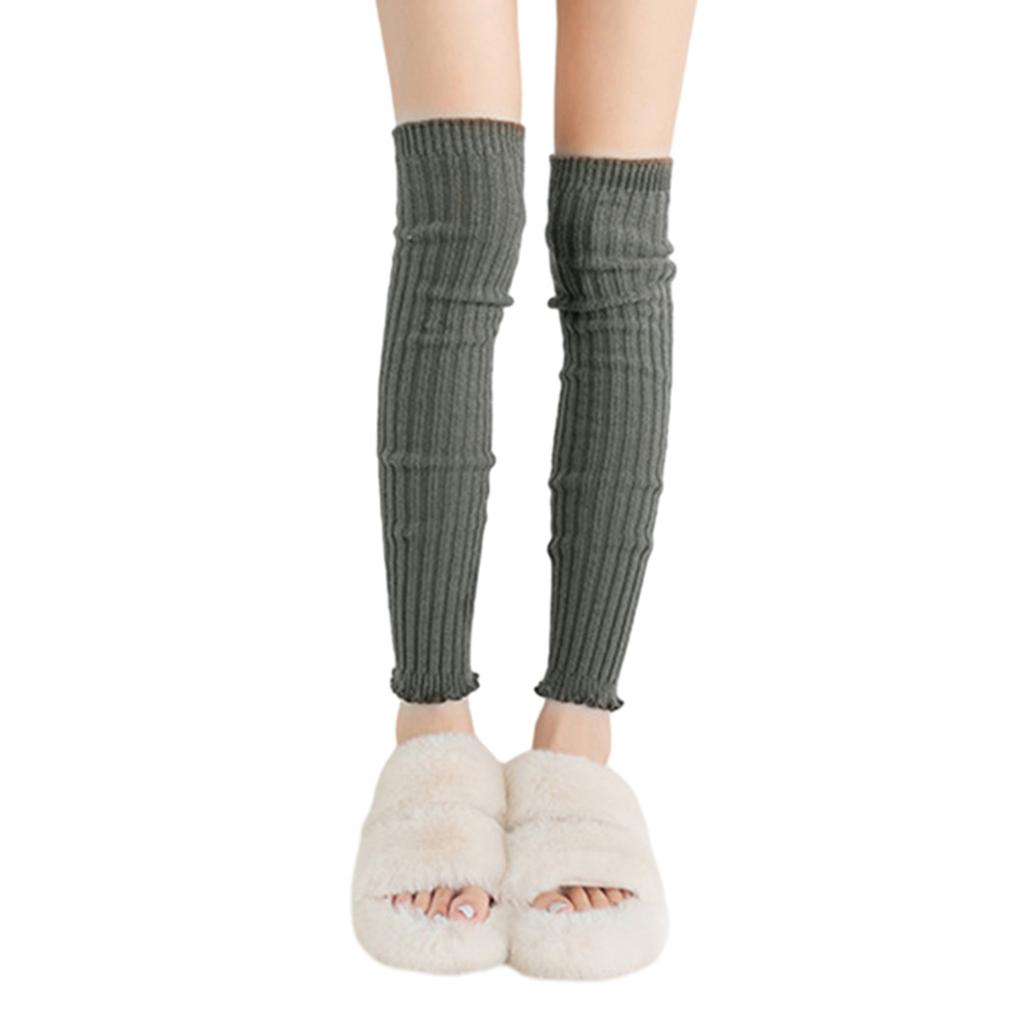 Women's Leg Warmer Fuzzy Knitted Leg Sleeve Winter Students Girls JK Foot Cover