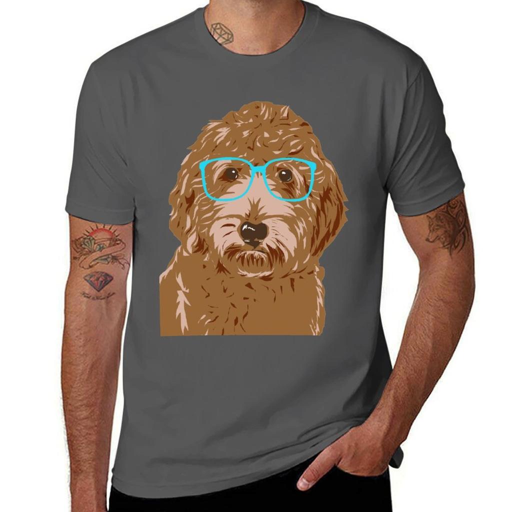 Howard The Doodle Dog With Glasses Tshirt Antiwrinkle Short Sleeve Tshirt