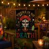 Decorative Burlap Lawn Banners Day of The Dead Garden Flag, 12x18 Inch Floral Skull Yard Festive Ornament Flags Mexican Gothic Skeleton Flowers