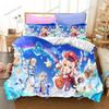 3D Game Genshin Impact Bedding Sets Keqing Xiao Duvet Cover Set Boys Adults Single Full Queen King Size Bed Linen
