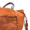 PRADA BR4001 triangle logo plate Tote Bag Shoulder Bag Leather / Nylon Orange