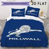 Millwall FC Set Copripiumino Trapuntato Coperta Trapuntata Federa Decorazione per la Casa Regalo di Compleanno (1 * copripiumino + 2 * federe senza imbottitura)