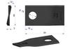 Knife. Blade Mower Right 94X48X4Mm Hole 19 Application Tf-70 Kverneland Taarup Waryński ( Sold In 25s )