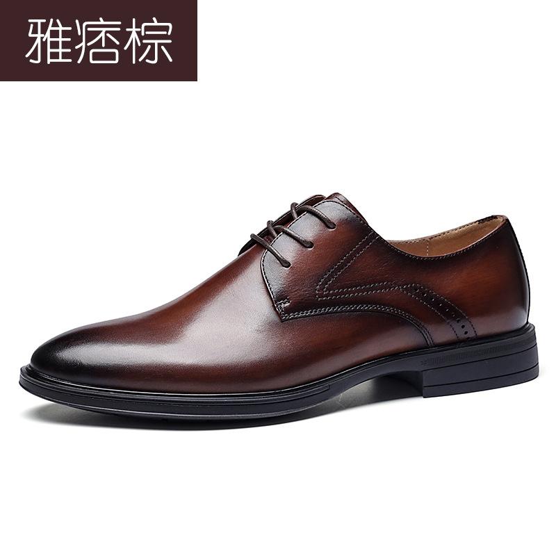 

2025 весна новое платье мужская повседневная кожаная обувь мужская кожа тренд большая голова мужская кожаная обувь британский стиль обувь джентльмена 43