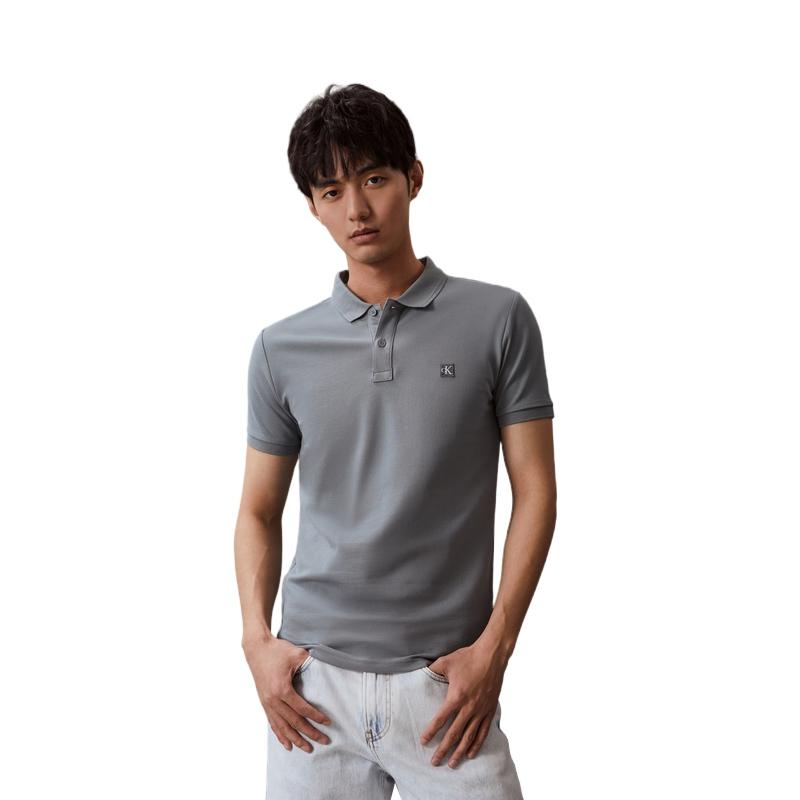 Calvin Klein Polo Shirt Men's Gray Green J324246-PN6