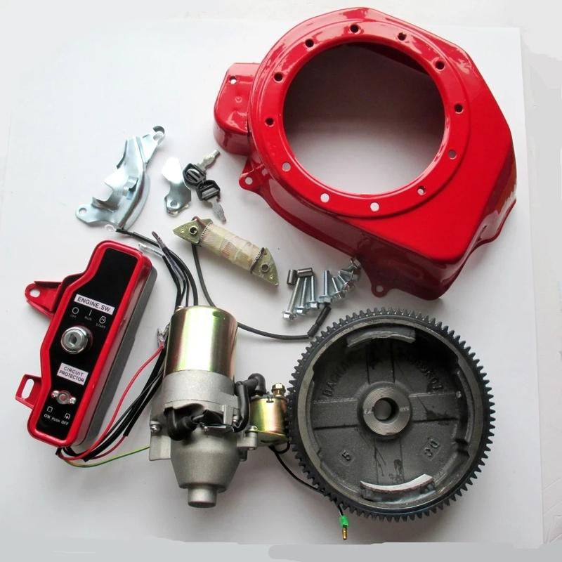 

ELECTRIC START KITS 168F FOR LiFan 170F GX160 GX200 5.5HP 6.5HP 7HP 2KW 3KW GENERATOR HOUSING STARTER MOTOR FLYWHEEL