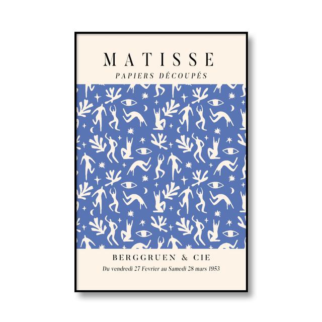 Abstract Home Decoration Canvas Art Painting French Henri Matisse Blue Nude Posters HD Cutout Print Wall Picture For Living Room