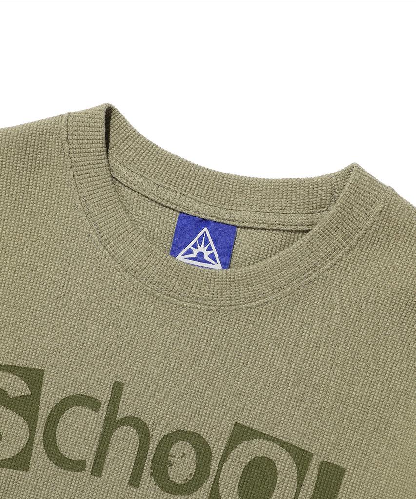ISTKUNST Does Not Teach Waffle Ls Tee_Khaki(Ik2Fsmt551A)