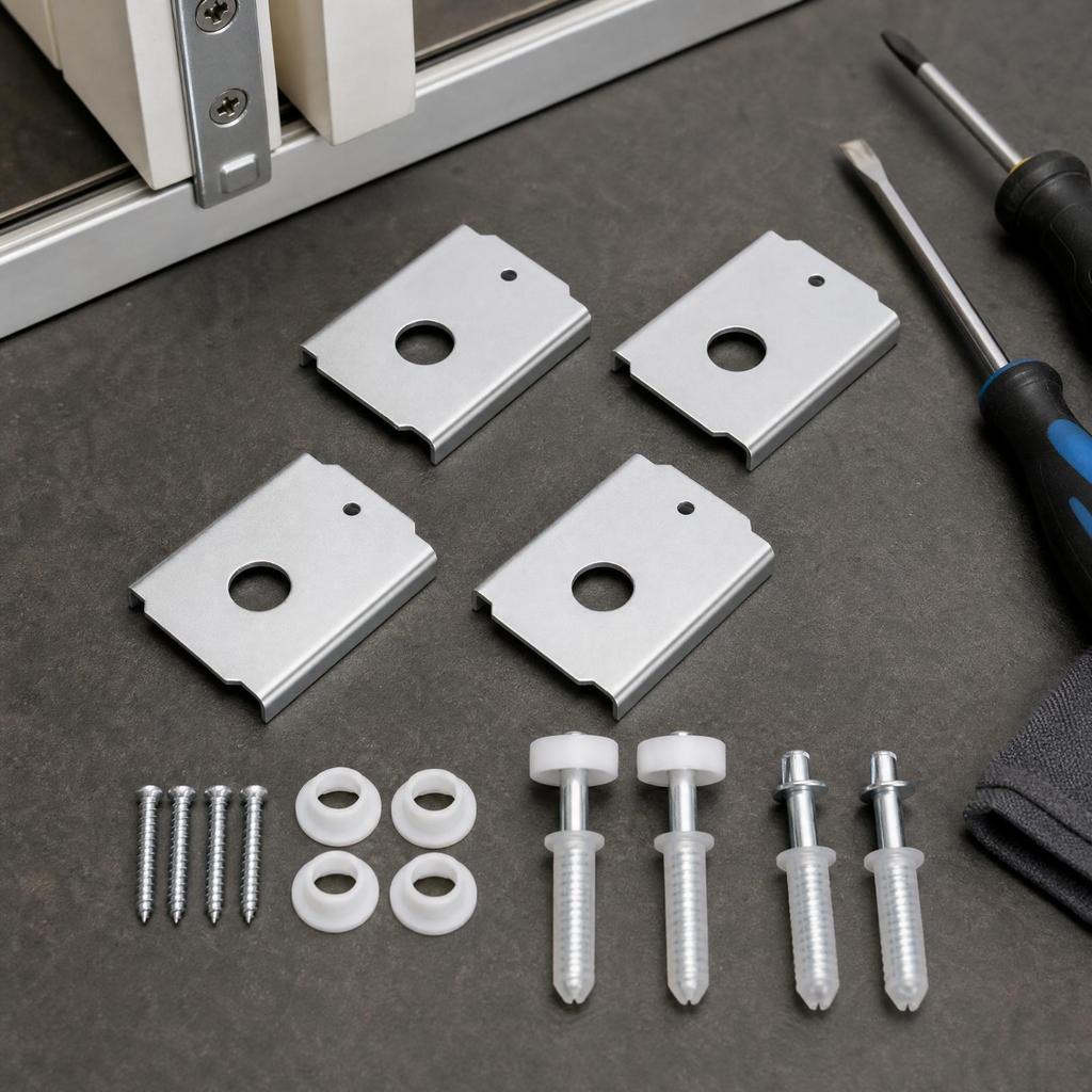 Reinforcement Plate Sturdy Bi-Fold Door Repair Bracket Compact for Homeowners