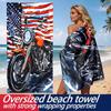 Amerikanisches Retro-Motorrad-Thema Polyester-Mikrofaser-Strandtuch ist sehr saugfähig, geeignet für Schwimm- und Strandausflüge