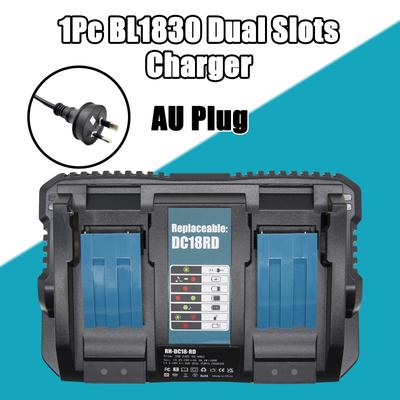 DC18RD 18V Dual Charger For Makita BL1830 BL1415 BL1430 BL1840 BL1850 BL1860 14.4V-18V Li-ion Battery Replacement 6A Charger