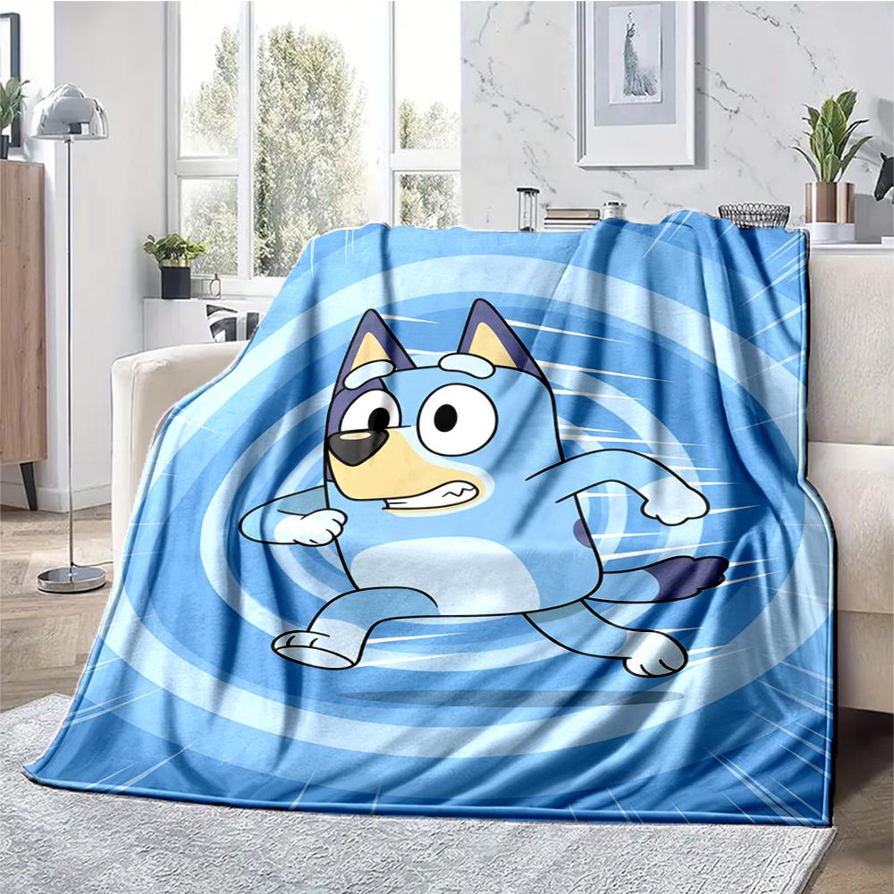 Manta Impresa con Tema de Bluey - Perfecta para Sofá, Cama, Viajes y Uso al Aire Libre | Lavable a Máquina, Acogedora y Duradera.
