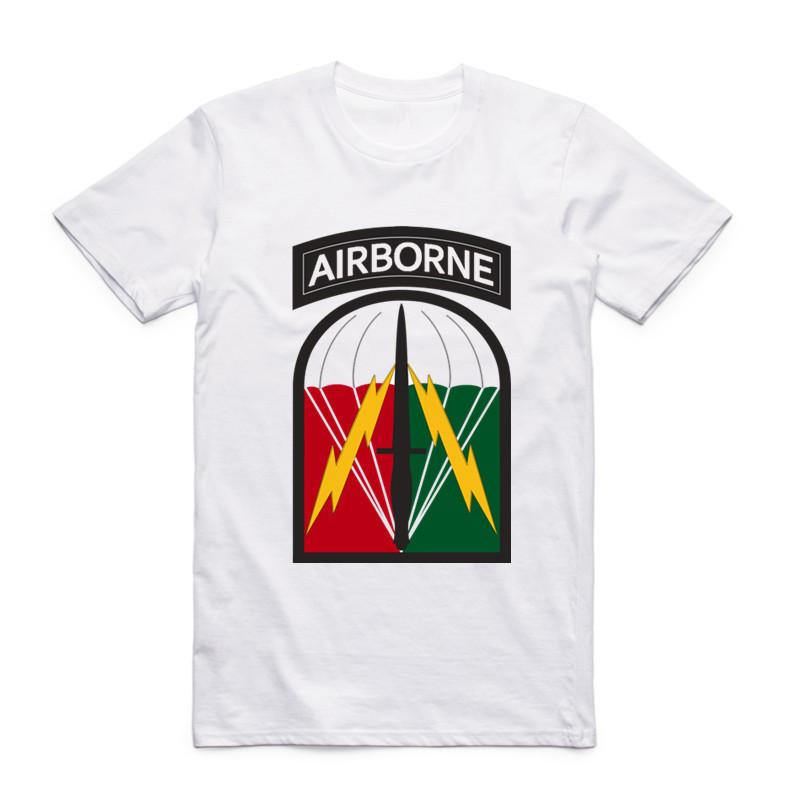 2019Summer New Fashion Men Print Confederate US Army 101st Airborne T-shirt O-Neck Short Sleeves Homme Cool Top Tee Swag T Shirt