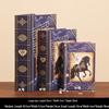 Scaffale per Libri in Legno Retrò Europeo: Ornamenti Vintage e Scatola Decorativa per Libreria