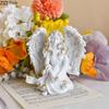 Lovely Flower Angel Statue Desk Decoration Ornaments Creative Angel Characters Resins Sculpture Artwork Room Aesthetic Decor