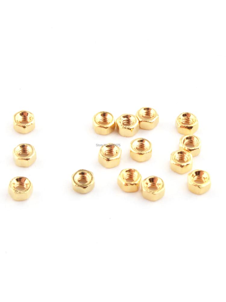 

500pcs Glasses Screw Hex Gold Nuts 1.4mm Nut Cap Eyeglasses Repairing Parts