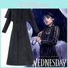 2 Female Season Lead Addams Cosplay Costumes Lattice Coats Jacket